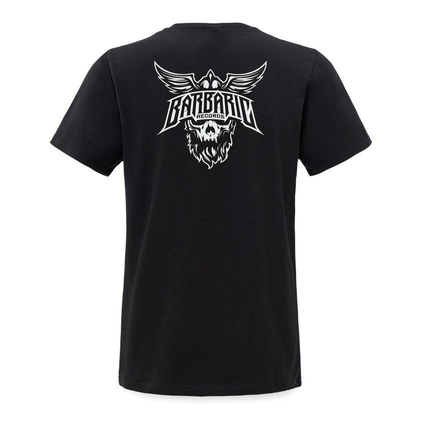 Photorealistic Render of a Black Short Sleeve Crew Neck T-shirt. Soft Photorealistic Render of a Black Short Sleeve Crew Neck T-shirt. Soft