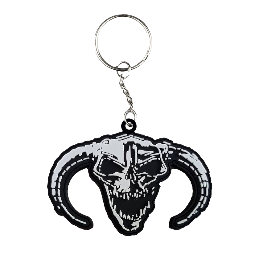 MOH black/white skull keychain