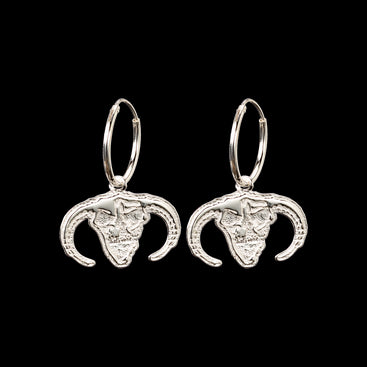 MOH skull earrings silver image