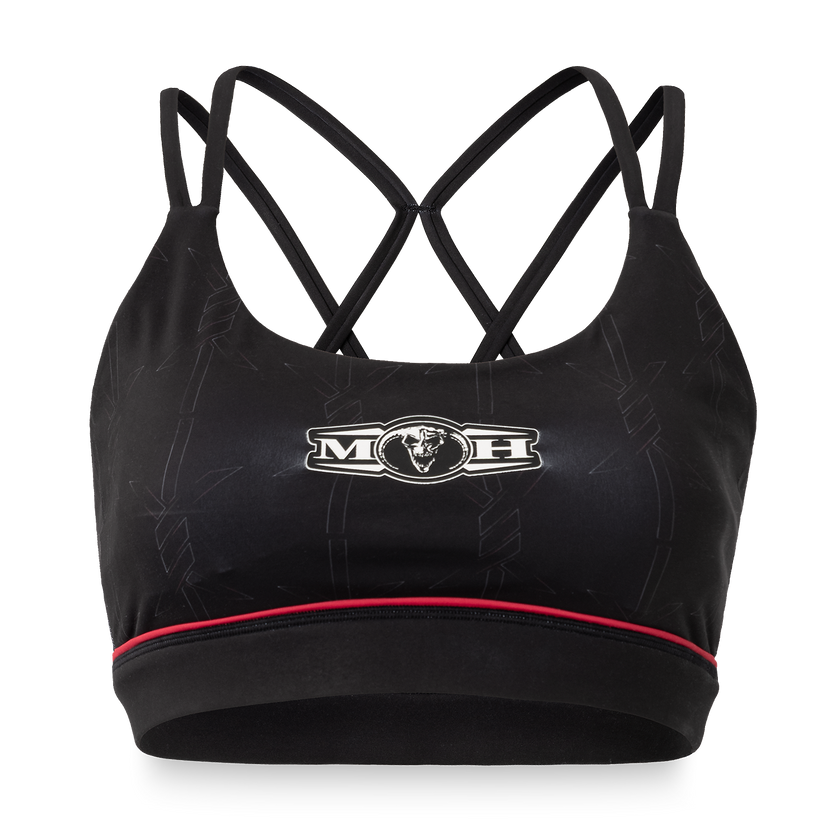 MOH Allover Crossed Black Sport top