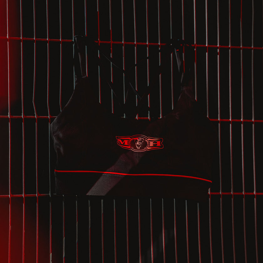 MOH Allover Crossed Black Sport top