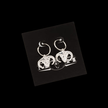 MOH skull earrings silver image